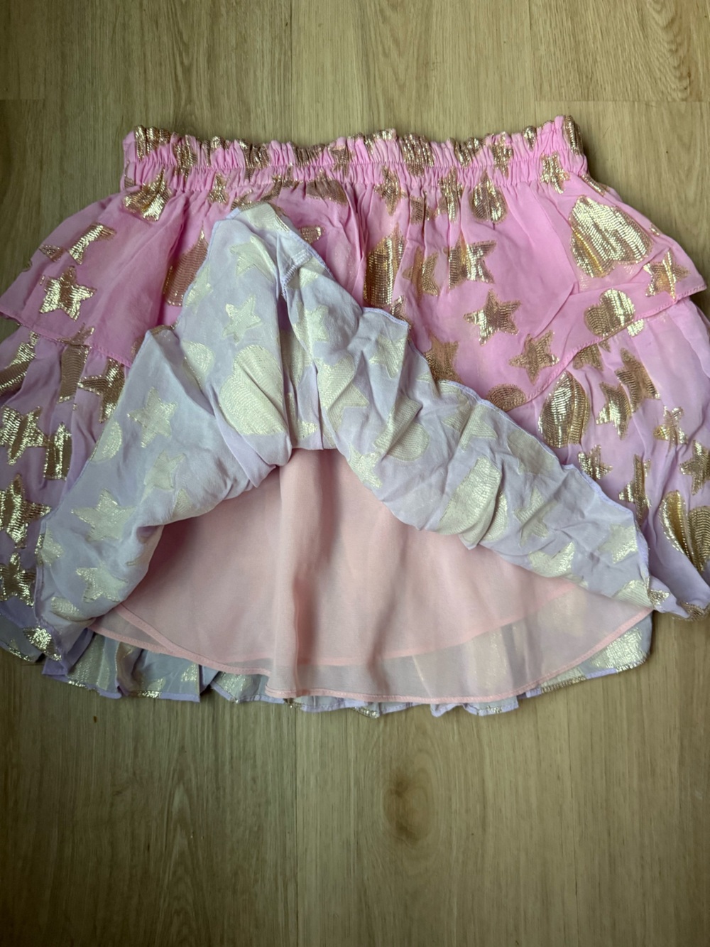 LoveShackFancy Stars Mini Skirt Sz M - Picture 4 of 5